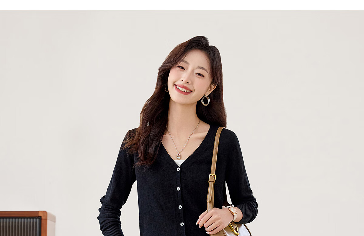 PinCai Women's Jeans, Spring And Autumn Black Straight-Leg Trousers, Slimming And Heightening Effect, Casual Denim Long Pants P143N1009 43