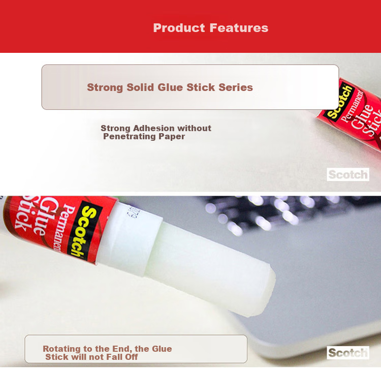 3M Glue Stick, Siga PVP White Strong Glue Stick, Solid Glue/solid Glue Stick/solid Glue Water, 6015, Pack of 5 3