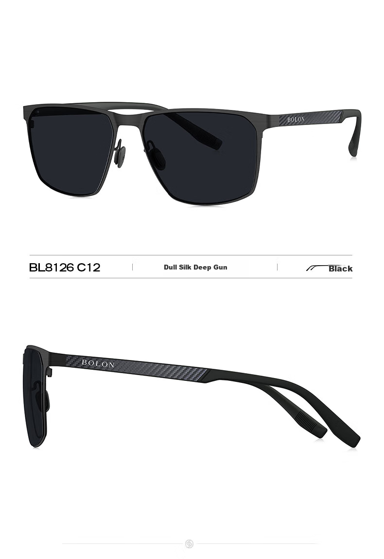 BOLON Polarized Fishing Cycling Sunglasses, Square Frame, Driving Sunglasses for Men BL8126 D11 4