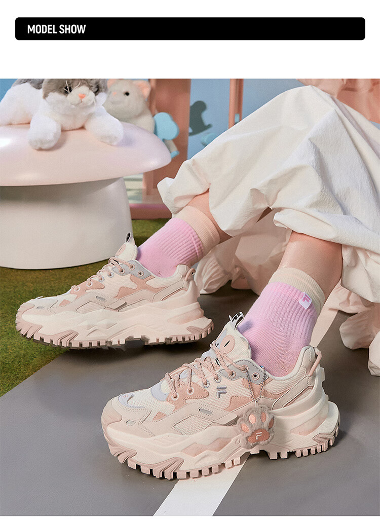 FILA FUSION BIANCO Cute Candy Animal Zoo Platform Casual Dad Sneakers 20