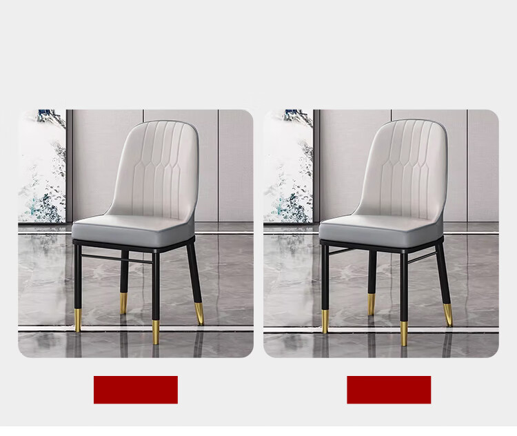 L&S Dining Chair, Home Dining Table Chair, Stool with Backrest, Restaurant Hotel Chair CY157 Light Gray 2-Piece Set 1