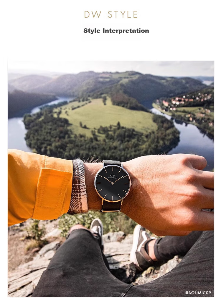 DanielWellington DW Men's Watch, Classic Leather Simple Fashion European And American Quartz Wristwatch, Birthday Gift for Boyfriend, DW129 3
