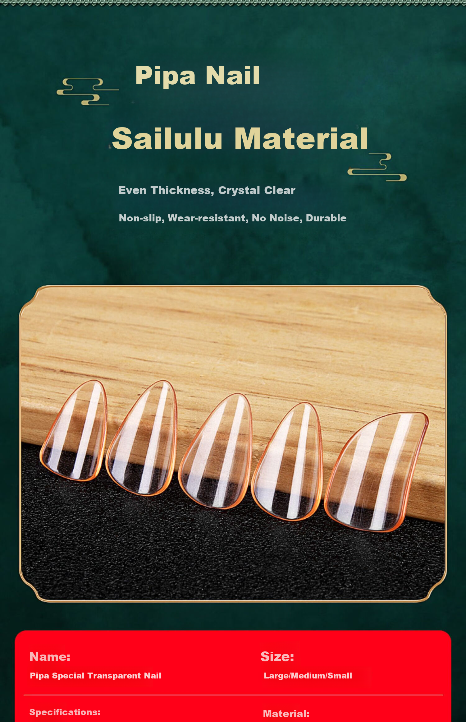 Maneryuepu Piano Key Finger Nails for Children And Adults, Beginner Level Exam Specialized Finger Nails, Luoluluo Piano Key Nail Pieces Gift Box Set Medium Size 6
