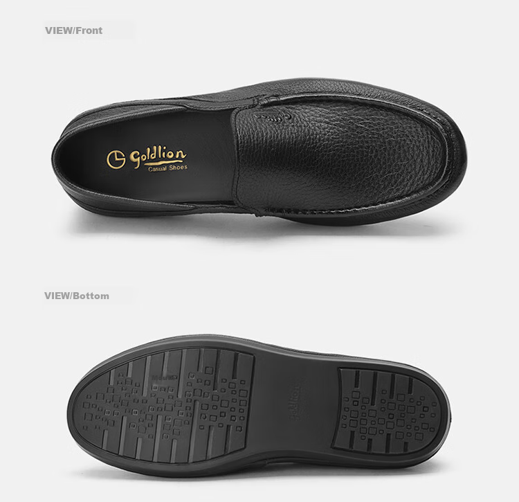 Goldlion Men's Loafers Casual Lightweight Dual-Wear Business Suede Shoes G559410402AAB Black Size 43 15