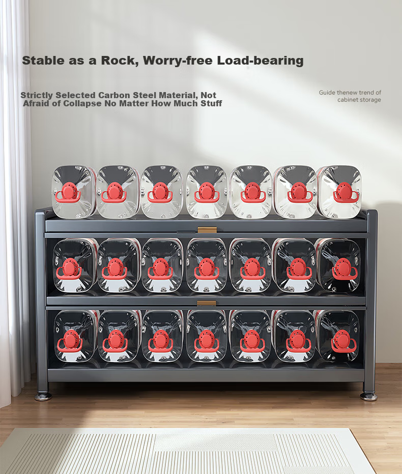 Shuaishi Kitchen Floor-Standing Multi-Layer Multifunctional Rock Plate Storage Cabinet Pot and Bowl Storage Narrow Sideboard 4