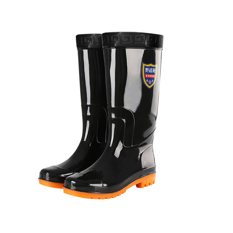 Leyoubaiyi Black Rain Boots High-Top Size 44 Waterproof Rubber Shoes Outdoor Rainy Day Wear-Resistant Non-Slip