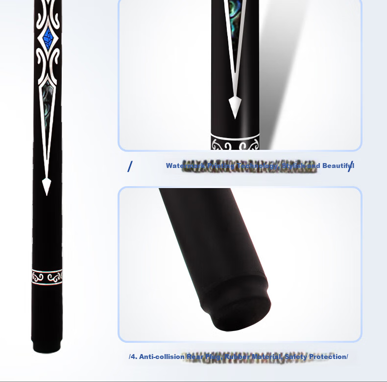 Xindongli Carbon Fiber Black Technology Cue Rack Billiard Accessories Aid Cue Stick with Metal Cross Head 7