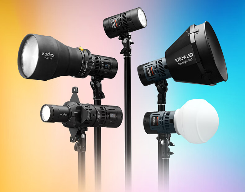 Godox Nori RS60Bi Bi-Color RGB Full-Color Continuous Light Photography Portrait Video Modeling Spotlight Outdoor Atmosphere Lens Spotlight [Official Standard Edition] 2