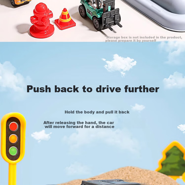 TaTanice Alloy Construction Vehicle Toy, Children's Excavator And Forklift Set, Collectible Car Model, Birthday Gift for Boys And Girls 9