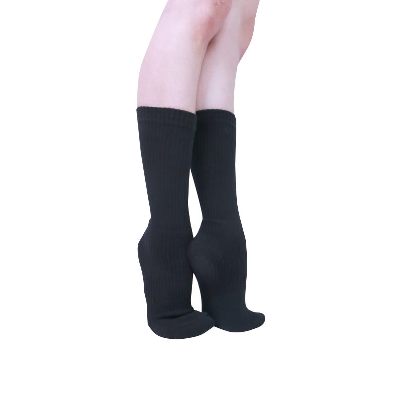 Bowuwuyuan Dance Socks, Cotton Mid-Calf Socks, Children's Thickened Terry Bottom, Non-Slip Girls' Dance Ballet Practice Socks, Modern Dance Socks