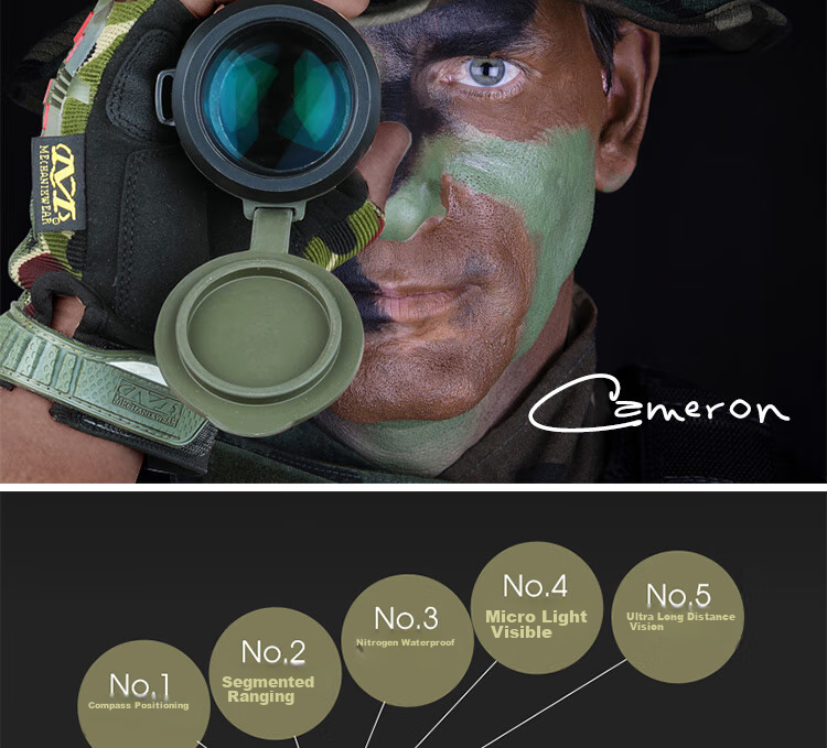 Xingtelang Jibing 8x42 Monocular Binocular with Compass And Rangefinder, Nitrogen-Filled Waterproof, High-Definition High-Magnification Monocular Smartphone Telescope 5