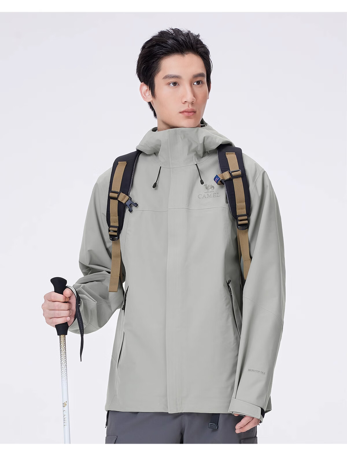 CAMEL Outdoor Hardshell Jacket for Men And Women, 3L Waterproof Rainproof Mountaineering Coat, Professional Storm Protection, Model 1864, Size L 22