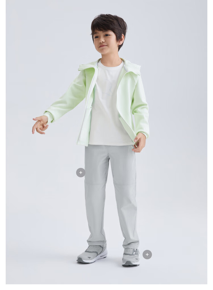 Moodytiger Children's Windproof High-Elasticity Jacket, Moisture-Wicking And Comfortable Sports Coat for Boys And Girls, Spring And Autumn Outerwear with Fleece Lining 9