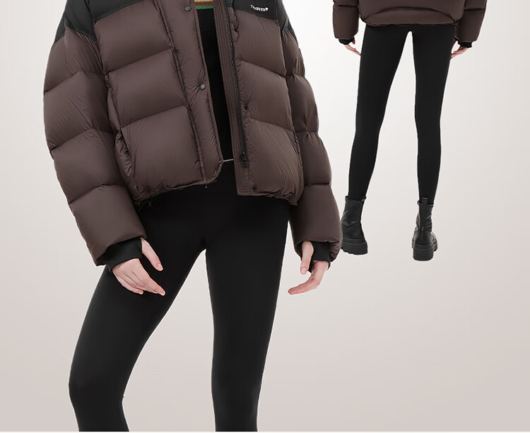 Tanboer Women's Short Down Jacket with Detachable Hood, Thick Winter Outdoor Warm Coat 5530538Z Black 165 4