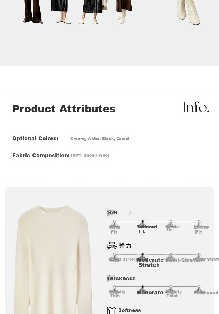 Sentubila Autumn Base Layer Simple Elegant Knit Sweater for Women, Stylish And Youthful Top 8
