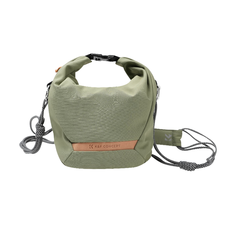 Zhuoer Cloud-Fold Camera Bag, Shoulder Chest Pack, Photography Bag, Fuji Mirrorless Xs20 Protective Case, Digital Camera Crossbody Bag, Travel Cycling Storage Bag, Jungle Green KF13.168V3
