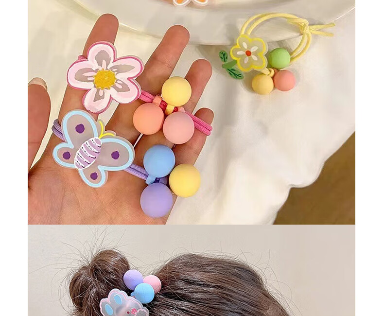 Jiaoxuefei Fresh And Fun Hair Ties, 10 Pieces, Gentle on Hair, Rubber Bands, Fresh And Cute Ponytail Hair Bands for Wome 8