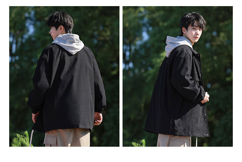 Warrior Jacket for Men, Spring And Autumn Loose Versatile Lapel Jacket, Casual Cardigan Workwear Clothing for Me 3