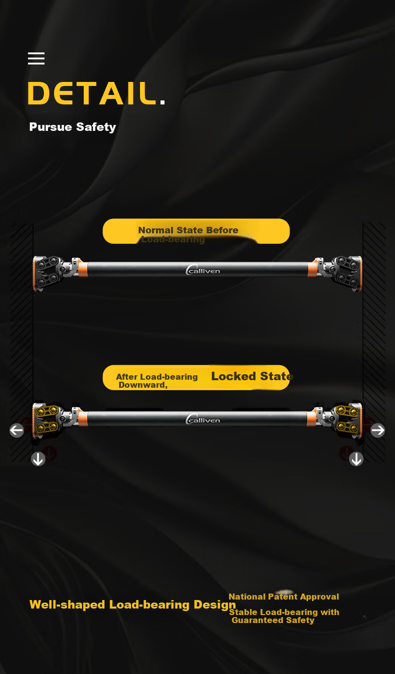 CALLIVEN Pull-Up Bar Trainer, Home Use without Drilling, Indoor Door-Mounted Hanging Bar, Fitness Equipment, 96-130cm 12