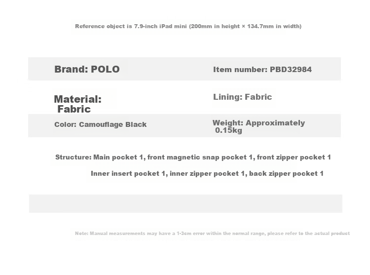 POLO Chest Bag for Men, Camouflage Crossbody Bag, Lightweight IPad Bag, Sports Messenger Bag, Commuter Phone Bag, Casual Shoulder Bag 10