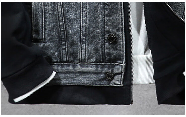 Zengzhi Men's Denim Jacket, 2026 Spring And Autumn New Style, Loose Casual Jacket, Faux Two-Piece Hooded Top for Me 6