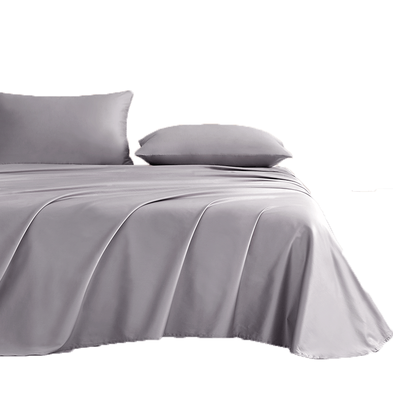 BEYOND Home Textiles 60-Count Long-Staple Cotton Pure Cotton Bed Sheet Single Piece Set, Space Gray 230*240cm Jiaju Gua