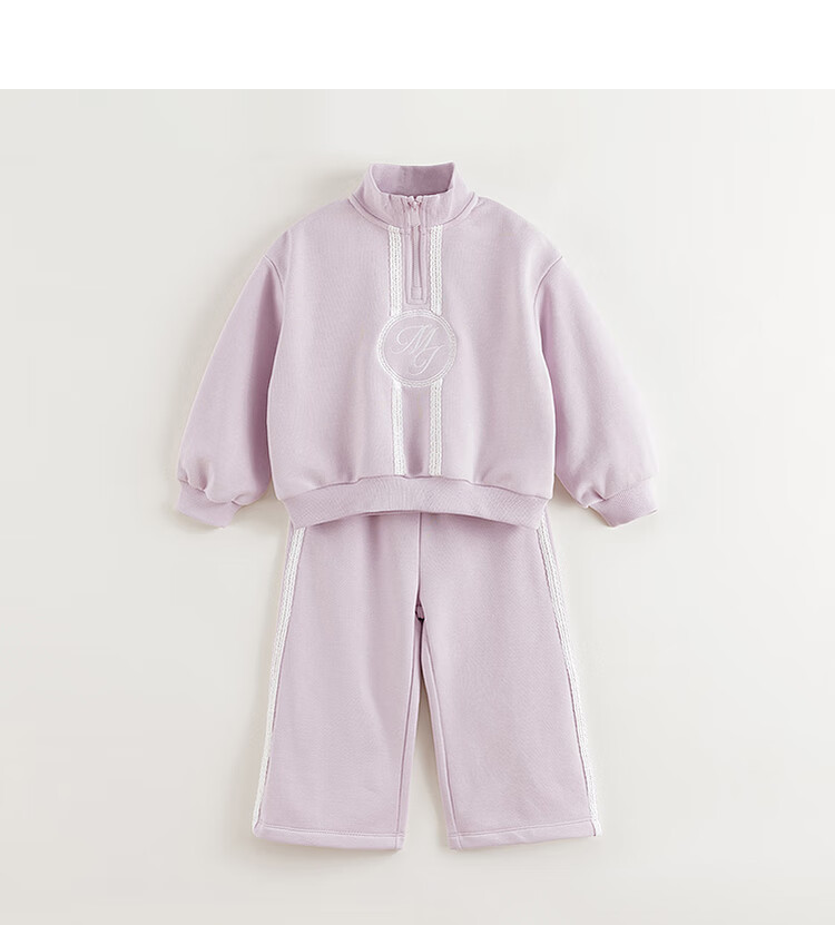 MARC&JANIE Girls' Sweet Lace Sports Outfit, Children's Set, Spring 2025 Collection, 250296 1