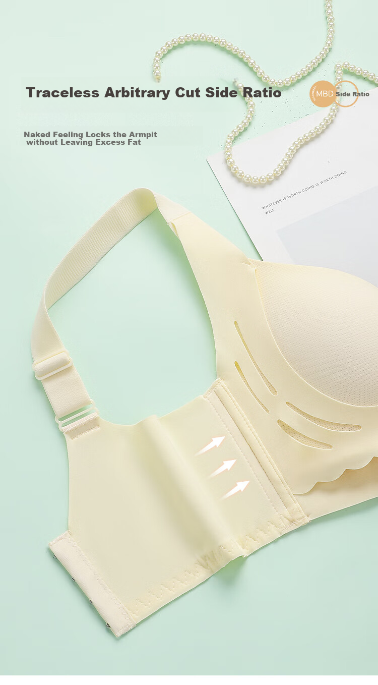 Moonbadi Women's Maternity Nursing Bra, Convenient Front Closure, Lift And Gather, Anti-Sagging, Side Support Brassiere 4