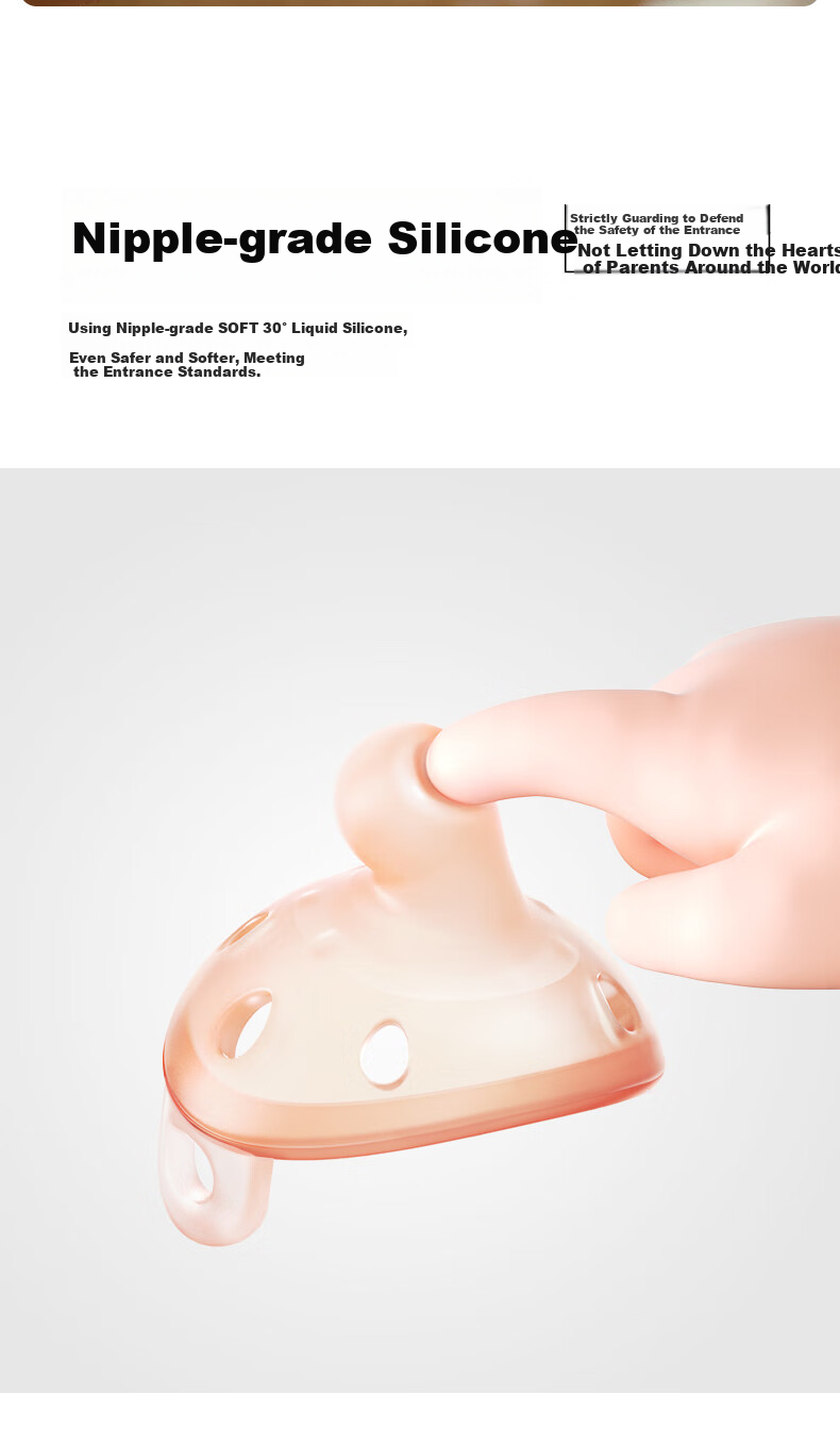 Garkoko Breast Milk Pacifier for 1-6 Months, Anti-Colic, Newborn Baby Soothing Pacifier, Prevents Open Mouth, Ultra-Light 17