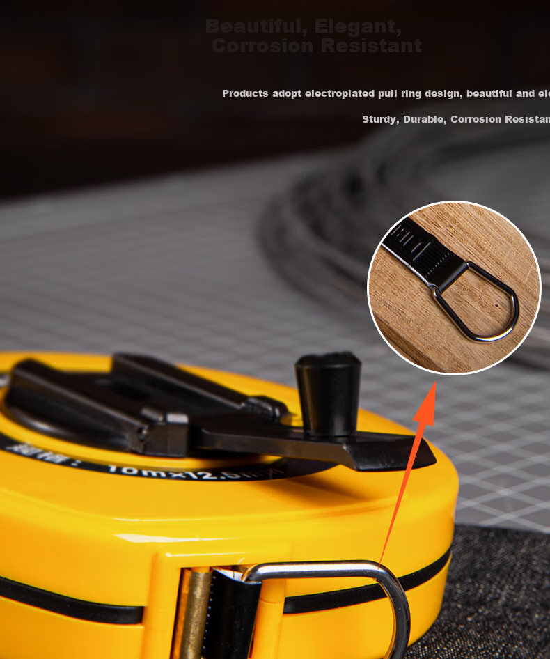 Deli 10-Meter Fiber Tape Measure, Box-Type Playground Roller Ruler, Engineering Measurement Tool, 10 Meters 7