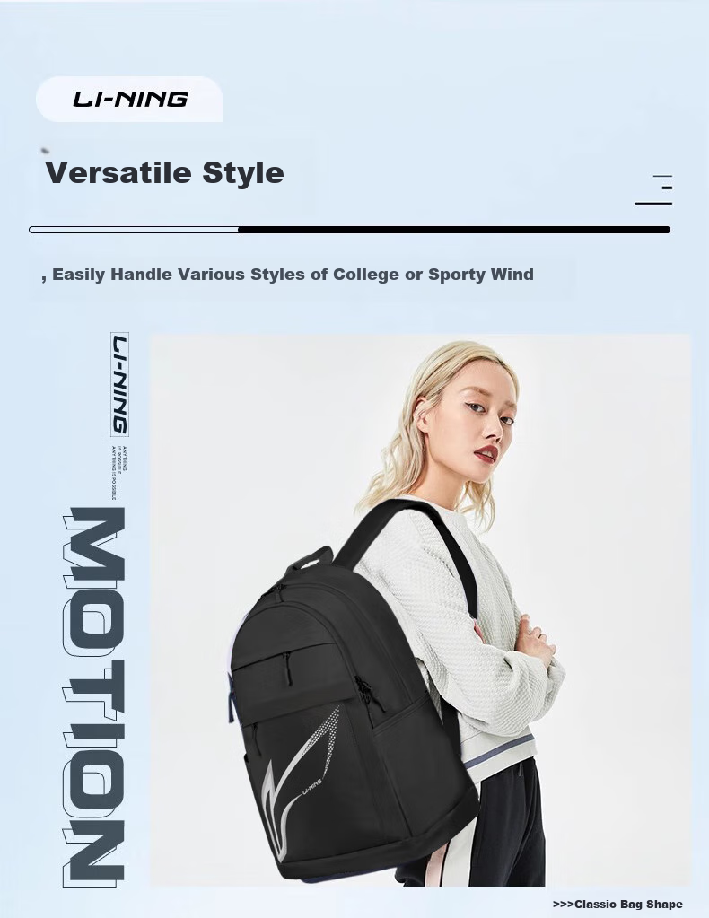 Li-Ning Backpack for Men with Large Capacity, New Style Schoolbag for Middle School, High School And College Students, Outdoor Commute Sports Backpack for Wome 4