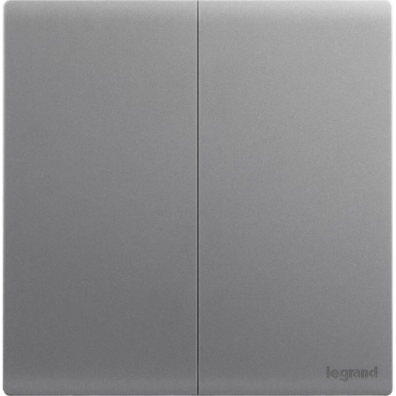 LEGRAND Switch Socket Panel, Yijing Series Deep Sand Silver Gray Socket Switch Wall Power Socket, Double Switch Double Control