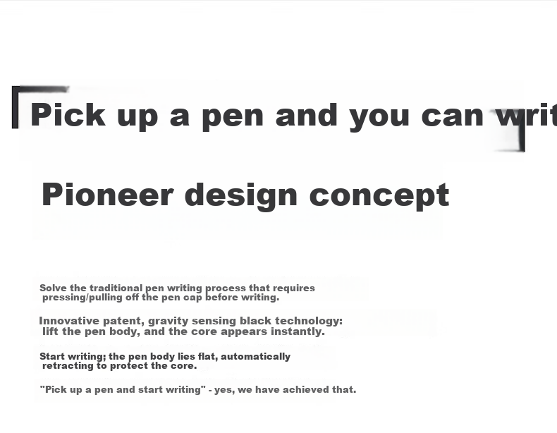Wusheng Lingdong Pen, Pen-Removing Black Technology Gel Pen, Gravity-Sensing Black Pen, Quick-Drying Smooth Writing, for Middle School Students, High-Quality Water-Based Pen, Stationery, Retractable Creative Signing Black Set 3
