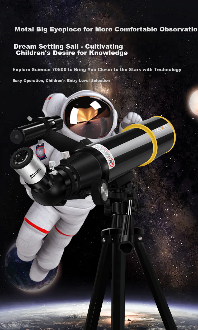 EXPLORE SCIENTIFIC Astronomical Telescope, High Magnification, High Definition, Professional Entry-Level, Boys' Stargazing, Elementary School Children's Day Gift 8