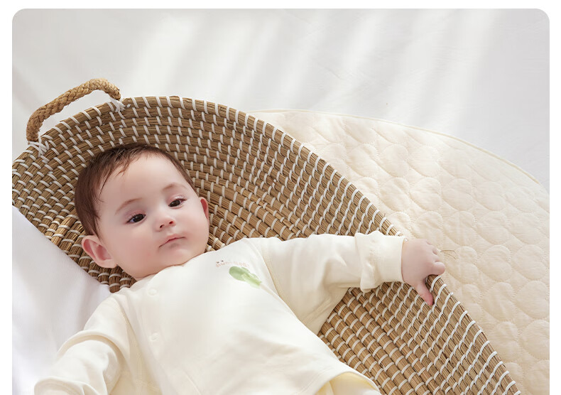 Huanxixiaoxiong Baby Spring and Autumn Two-Piece Set Infant Pure Cotton High-Waist Belly Protection Seamless Children's Autumn Clothes and Pants 40