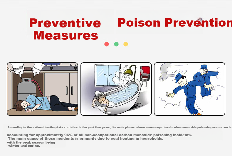 PGST Carbon Monoxide Alarm, CO Detector, Coal Boiler Charcoal Warning Device, Gas Leak Detection Alarm 3