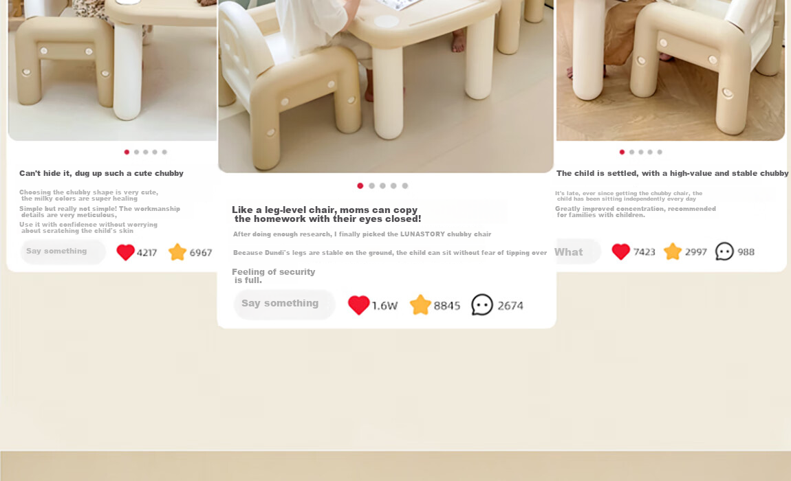 Yuelianggushi LUNASTORY Baby Desk And Chair, Children's Study Table, Chubby Table, Montessori Small Table, Peanut Table, Kindergarten-Specific Single Desk 3