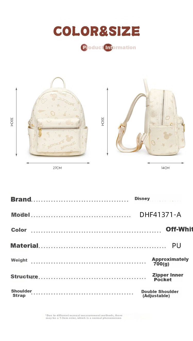 Disney Women's Backpack Fashionable Girls' Shoulder Bag Birthday Gift Box 16