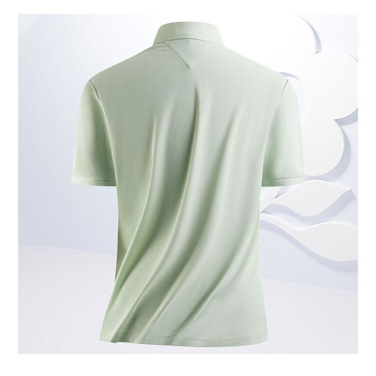 MONTAGUT Polo Shirt for Men, Summer Short-Sleeve Collared Solid Color Lightweight Cool T-Shirt, Forest Green, M/48 5