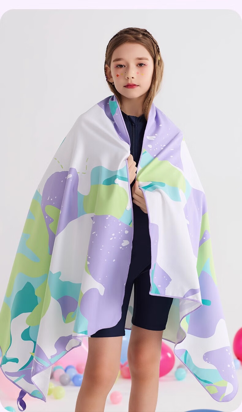 ANTA Children's Quick-Drying Swim Towel Cape, Absorbent And Fast-Drying Bathrobe, Portable And Wearable for Boys And Girls in Summer 13
