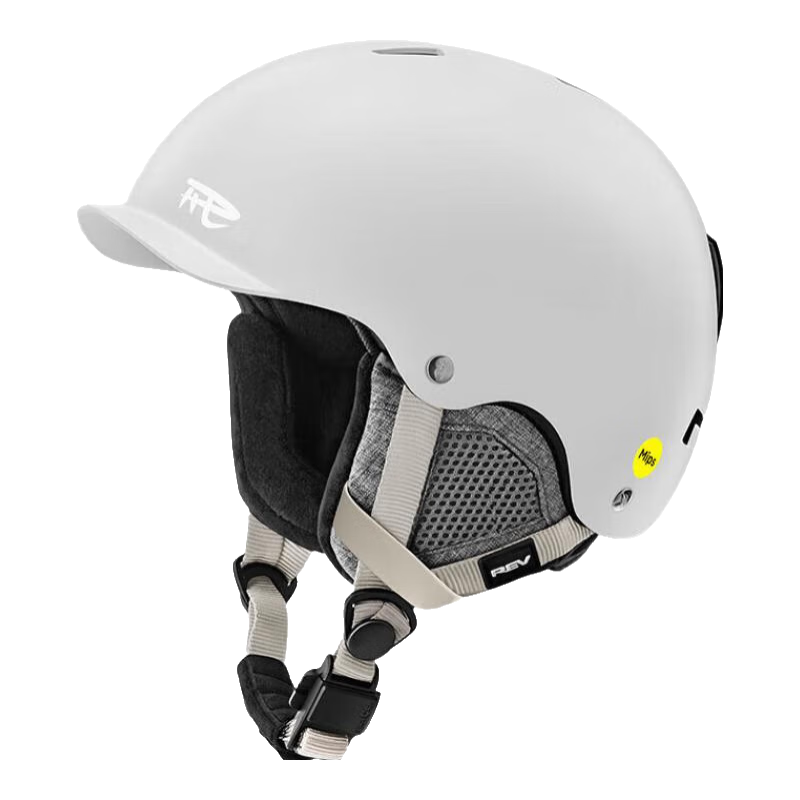 RIVOW REV Ski Helmet Asian Fit Mips Triple Safety Certified Unisex F3 Matte Black Mips M