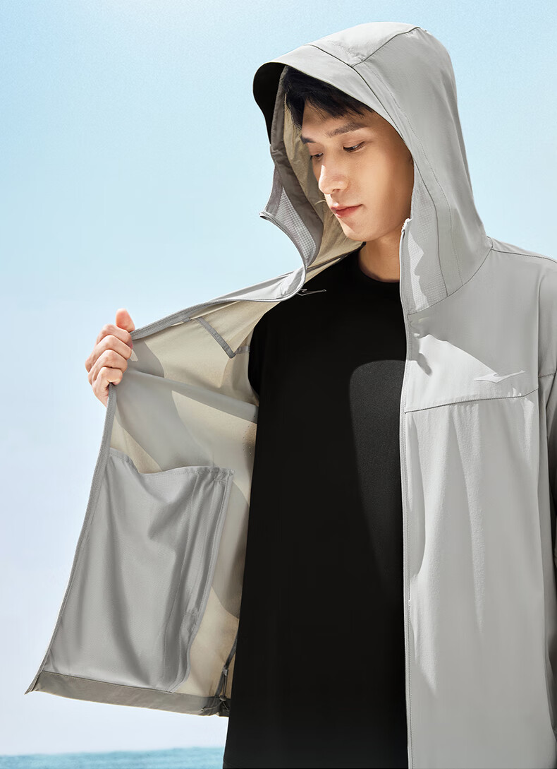ERKE [Yu Shitong Same Style] Men's Sunscreen Jacket Spring Men's Coat Moisture-Wicking Quick-Dry UPF100+ Cooling Sports Shirt 22