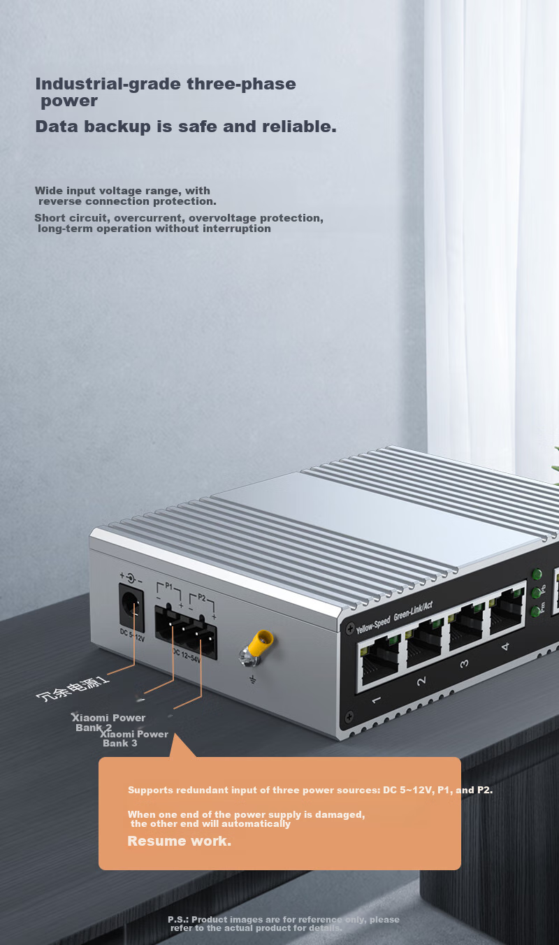 NetLINK Industrial-Grade Fiber Optic Transceiver, 100Mbps 1 Optical 2 Electrical Single-Mode Single-Fiber A-Type DIN Rail Optical-Electrical Converter, One Unit HTB-6000 4