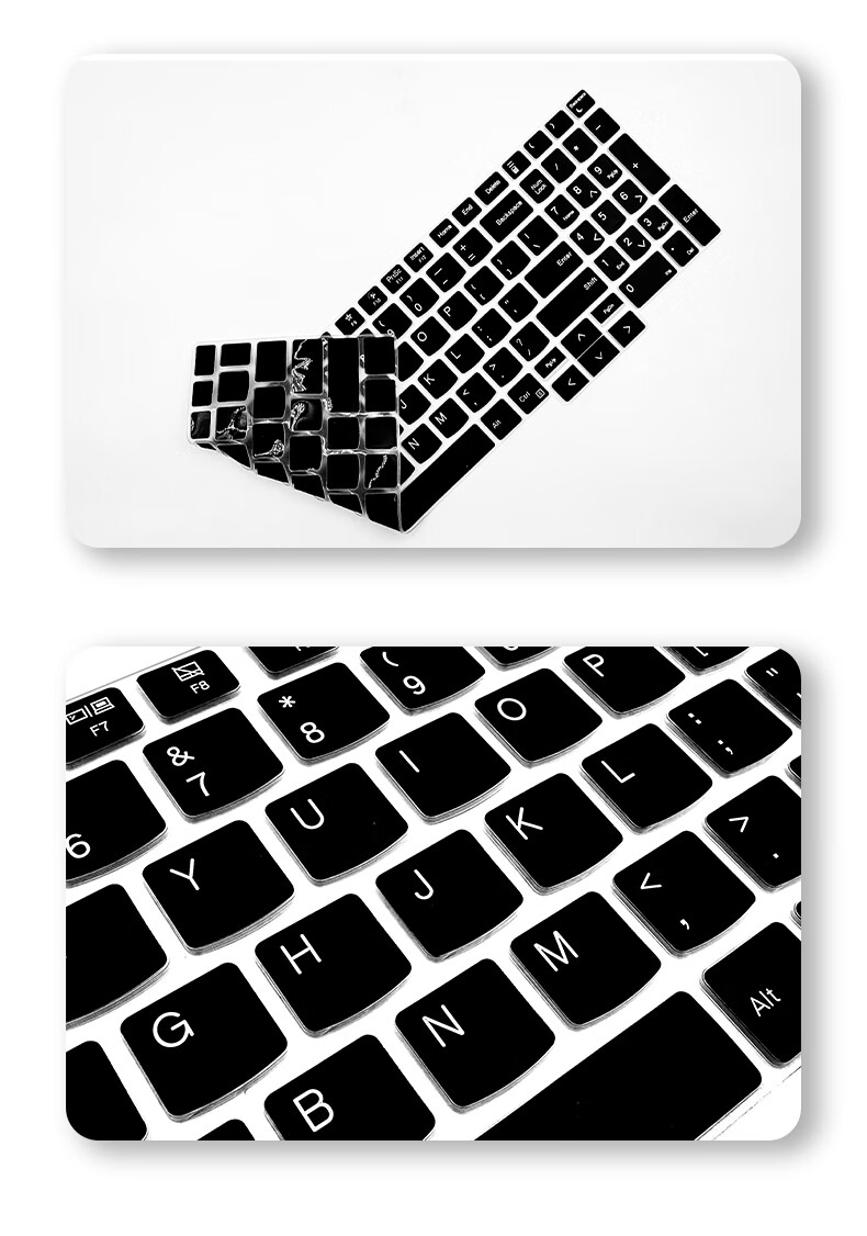 Jiasu Lenovo ThinkBook 16+2025/24 Black Keyboard Protector, Anti-Blue Light Tempered Glass Film, 16-Inch Laptop Glass Protective Film Set, Complete Kit 2