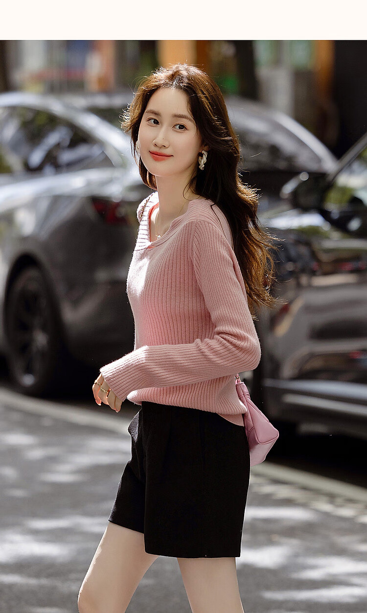 Dme [Light Oxygen 100% Wool] Autumn And Winter Warm Gentle Skin-Friendly Sweater, Hollow Jacquard Knit Top for Wome 9