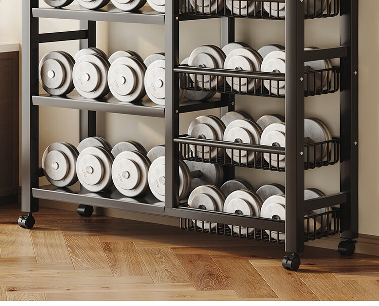 QIAONAMEI Floor Storage Rack, Multifunctional Kitchen Organizer Shelf, Microwave Oven Storage Rack, Fruit And Vegetable Basket Shelf 6392-BK(B) 9
