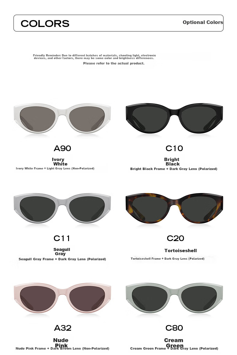 BOLON Sunglasses, Zhang Xiaowan's Style, Cat-Eye UV Protection Sunglasses for Women, Polarized Driving Sunglasses for Men, BL3208 C21 5