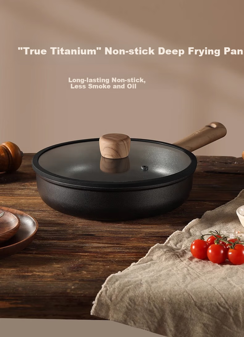 CaROTE Non-Stick Frying Pan, Small Skillet for Home Use, Suitable for Pancakes, Eggs, Steak, Titanium Cookware, Lightweight, Compatible with Induction Cookers, 26cm 1
