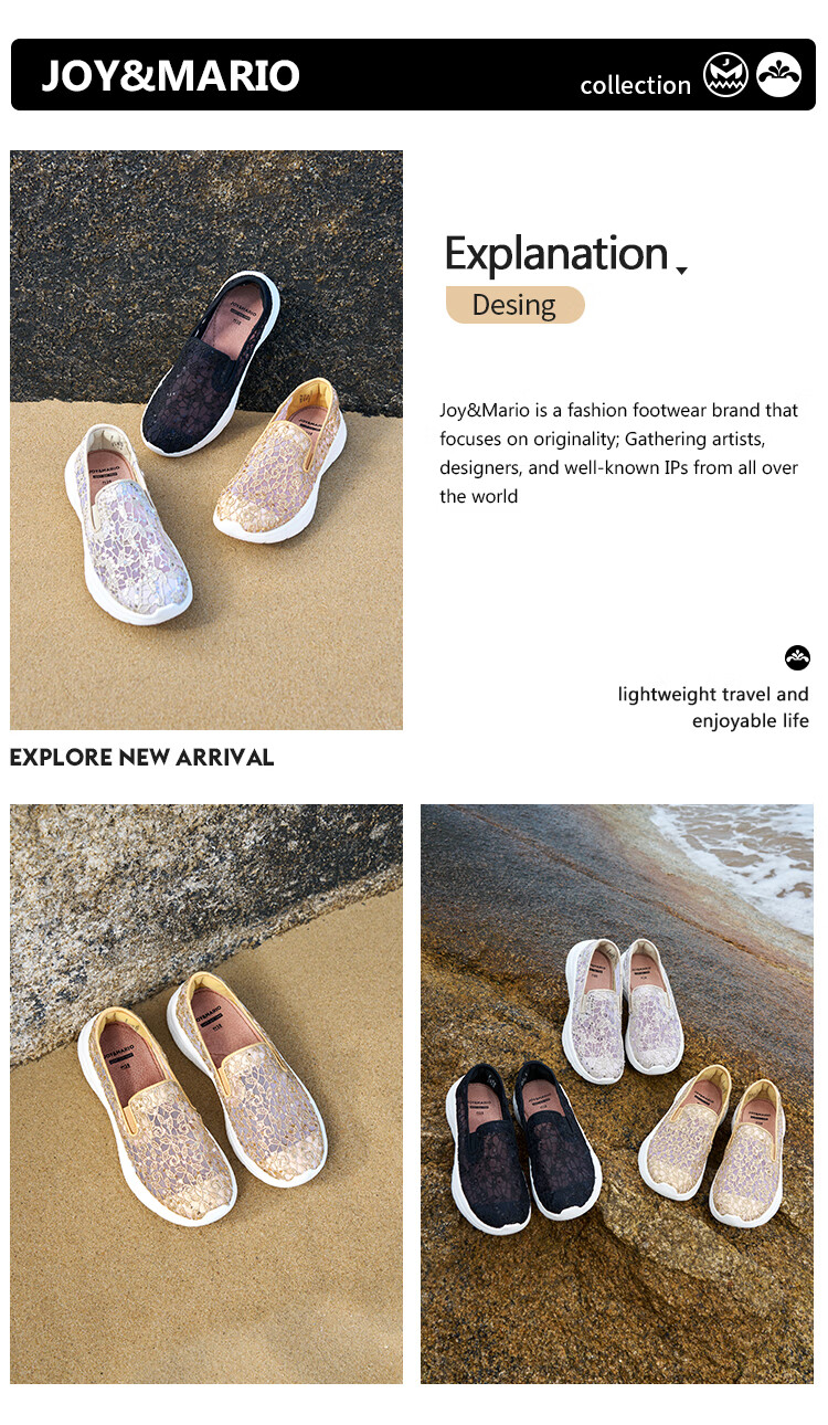 J&M Walking Shoes for Women, Summer Middle-Aged And Elderly Breathable Soft Sole Non-Slip Mesh Slip-On Mom Shoes, Beige, Size 40 1