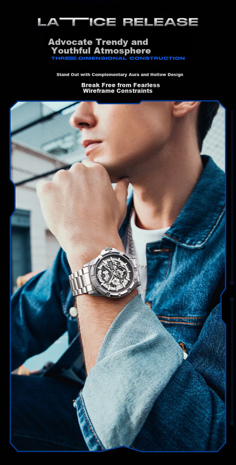 MARK FAIRWHALE Explorer Men's Automatic Mechanical Watch, Top Ten Business Watches, Chinese Brand Wristwatch, Birthday Gift for Boyfriend 7